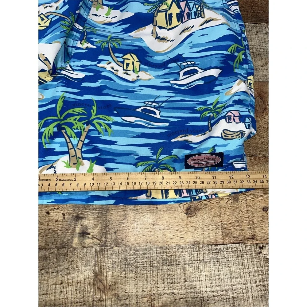 Vineyard Vines Trunks Mens L Beach Sailboat Island Lined Drawstring Resort(2738)